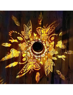 2 Paquete Linternas Solares de Mariposa TIGGSY IP65 para Jardín 2