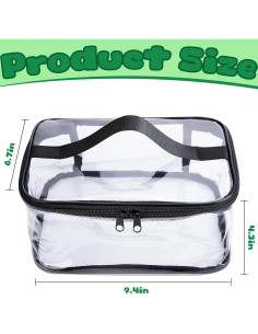 4 Bolsas de Almacenamiento de Juguetes Transparentes PVC 23.9x17cm 2