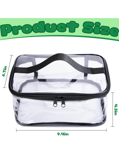 4 Bolsas de Almacenamiento de Juguetes Transparentes PVC 23.9x17cm