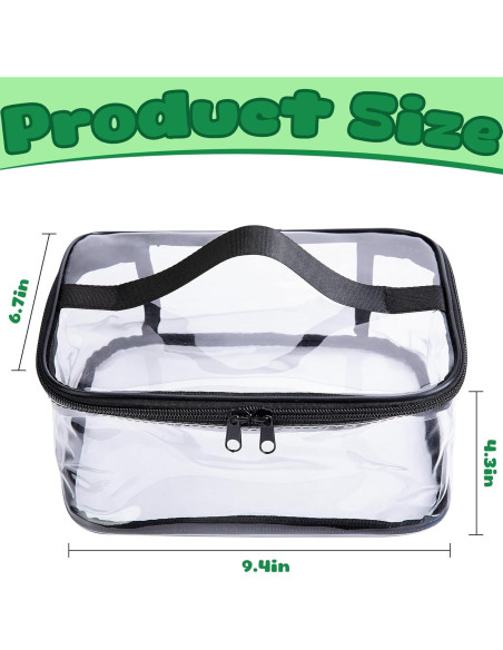 4 Bolsas de Almacenamiento de Juguetes Transparentes PVC 23.9x17cm