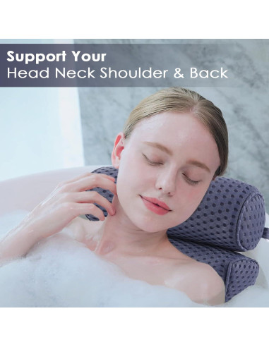 Almohada de Baño AEROiVi de Malla Espaciadora - Soporte Cabeza y Cuello