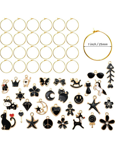 30 Piezas Encantos de Vidrio para Copas de Vino Macepason