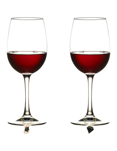 30 Piezas Encantos de Vidrio para Copas de Vino Macepason