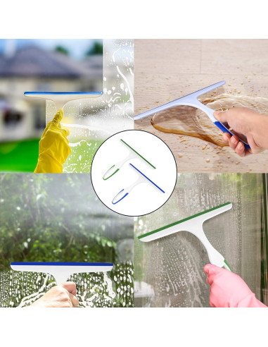 Limpiaparabrisas de Ducha HexinYigjly 2 Pcs 25 cm Azul Verde