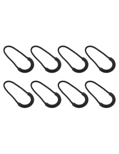 Tiradores de Cremallera uxcell 16Pcs Reemplazo Negro 6.35cm