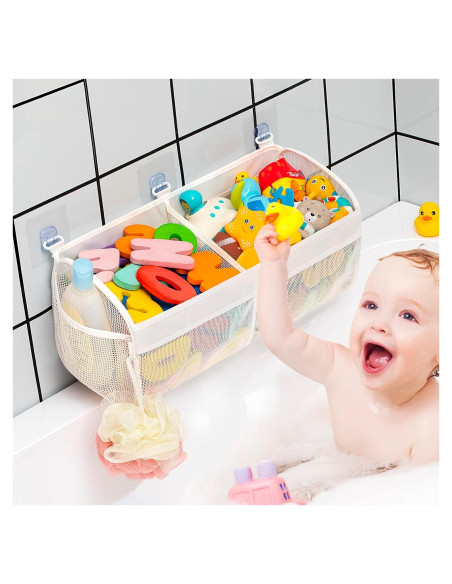 Organizador de Juguetes de Baño Austion Malla 2 Compartimentos