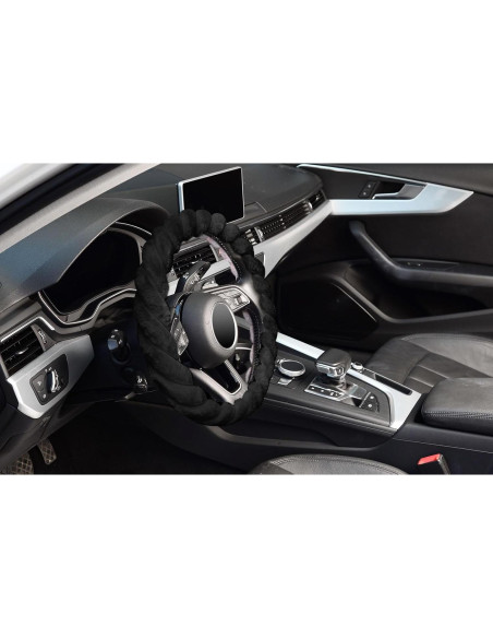 Funda de Volante KAFEEK de Piel de Oveja 38 cm Antideslizante