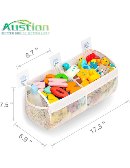 Organizador de Juguetes de Baño Austion Malla 2 Compartimentos