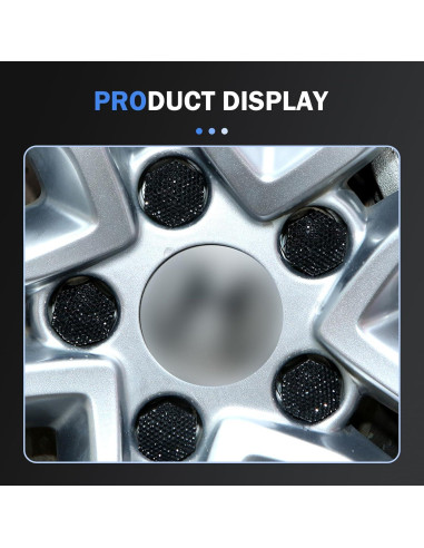 Cubiertas de Tuercas de Rueda Diamall 17mm 20 PCS Negro