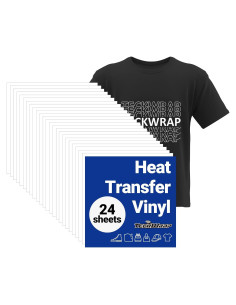 Vinilo de Transferencia de Calor TECKWRAP 24 Hojas 30.48x30.48cm Blanco