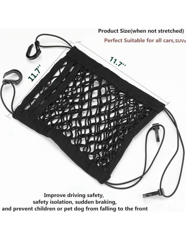 Barrera para Mascotas DYKESON con Organizador de Malla 3 Capas