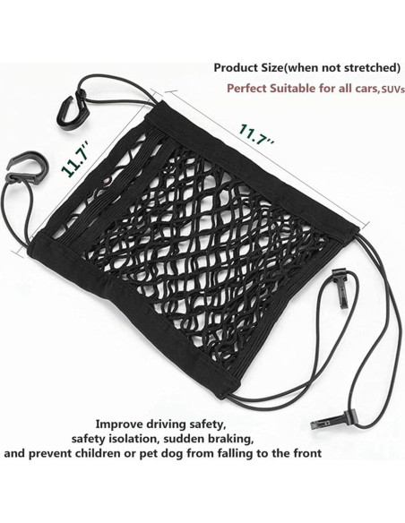 Barrera para Mascotas DYKESON con Organizador de Malla 3 Capas