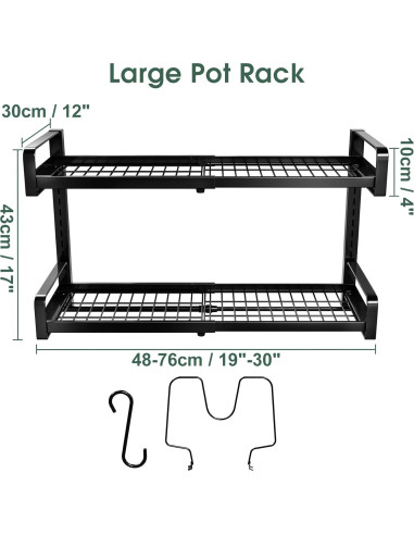 Estante Colgante PXRACK Expandible 48.3-76.2 cm 2 Niveles