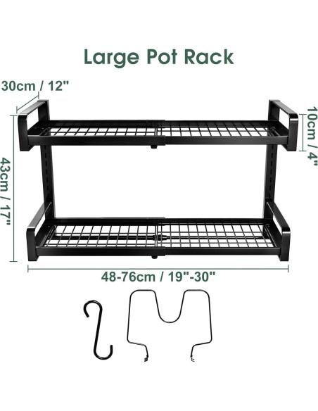 Estante Colgante PXRACK Expandible 48.3-76.2 cm 2 Niveles