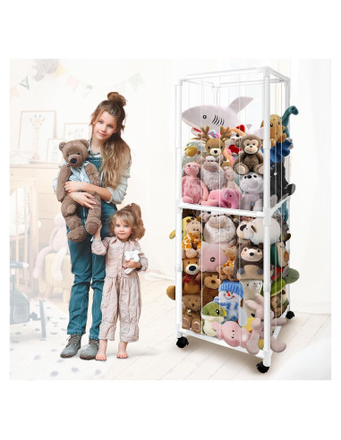 Organizador de Juguetes de Peluche Megapuxin 170 cm PVC Blanco