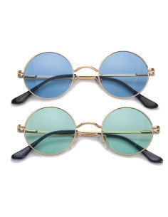 Gafas de sol redondas polarizadas HJSTES UV400 unisex