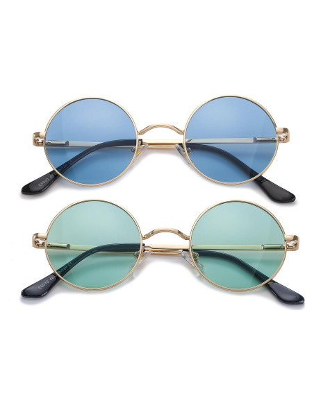 Gafas de sol redondas polarizadas HJSTES UV400 unisex