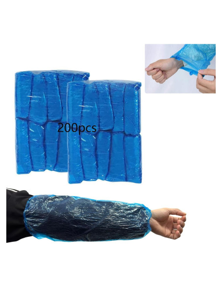 200 Mangas Desechables para Brazos LIYUN, 40x20 cm, Azul