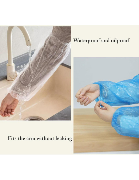 200 Mangas Desechables para Brazos LIYUN, 40x20 cm, Azul
