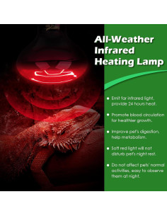 Bombillas de Calor Infrarrojo UVA Hygger Zoo 100W 2PCS 2