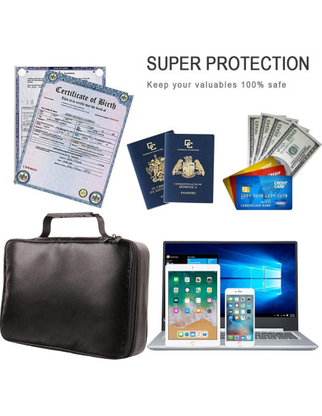 Bolsa de Documentos a Prueba de Fuego IANDAIROK 34x24cm