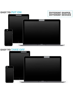 Cubierta de Webcam Gecko - Protección Privacidad Gris - 7 Tamaños 2