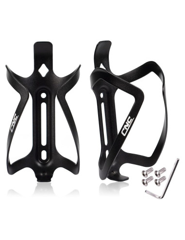 Soporte para Botella de Agua de Bicicleta CNC - Paquete de 2 - Negro