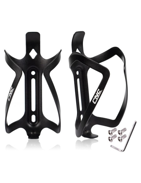 Soporte para Botella de Agua de Bicicleta CNC - Paquete de 2 - Negro