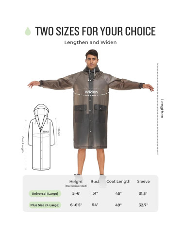 Poncho de Lluvia Reutilizable MOCOTONO EVA Engrosado Adulto