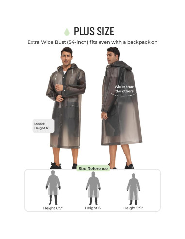 Poncho de Lluvia Reutilizable MOCOTONO EVA Engrosado Adulto