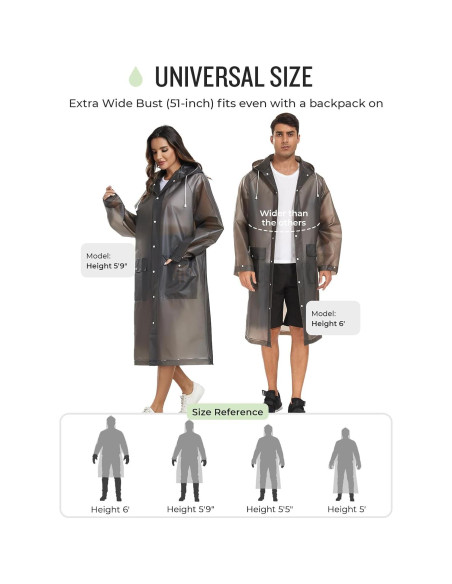 Poncho de Lluvia Reutilizable MOCOTONO EVA Engrosado Adulto