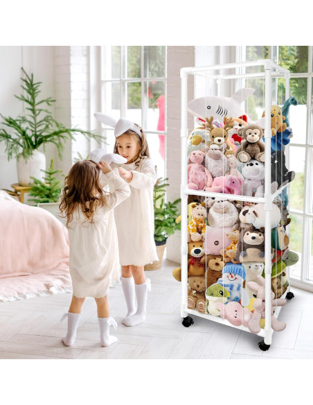 Organizador de Juguetes de Peluche Megapuxin 170 cm PVC Blanco