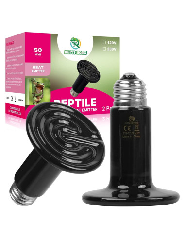 Emisor de Calor Cerámico 50W REPTI HOME - Paquete de 2