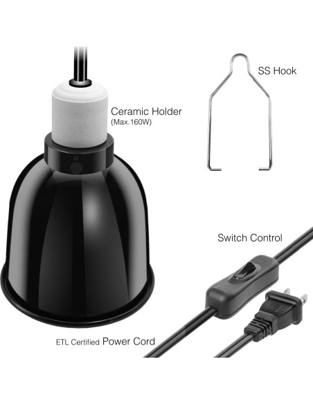 Lámpara de Reptiles ReptiKing Domo Estándar 14 cm Cerámico