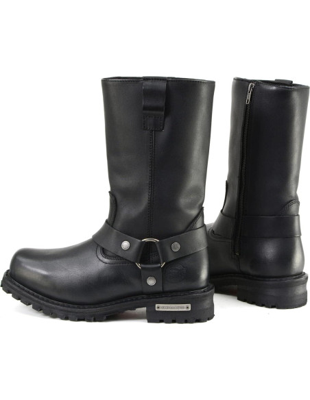 Botas Impermeables Negras Milwaukee Leather 11" Cuadradas 7 Ancho
