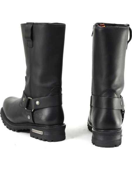 Botas Impermeables Negras Milwaukee Leather 11" Cuadradas 7 Ancho
