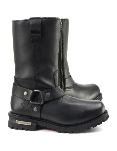 Botas Impermeables Negras Milwaukee Leather 11" Cuadradas 7 Ancho