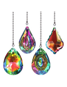 Cadena de Tirar de Ventilador de Techo Longsheng 50 cm Cristal Arcoíris