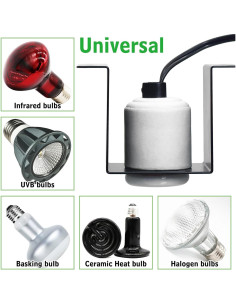 Soporte de Lámpara de Calor para Reptiles Kathson E26 Cerámica 2