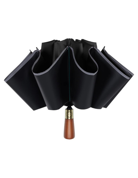 Paraguas Invertido Automático con Mango de Madera 116.8 cm