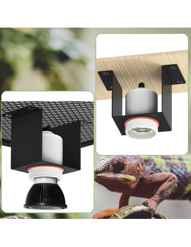 Soporte de Lámpara de Calor para Reptiles Kathson E26 Cerámica
