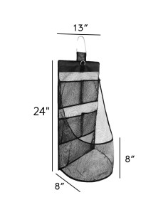 Organizador de Baño de Malla ALYER 61x33x20 cm Negro 2