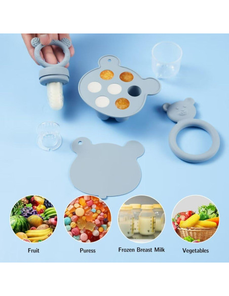 Alimentador de Frutas y Mordedor KEERT para Bebés 3-12 Meses