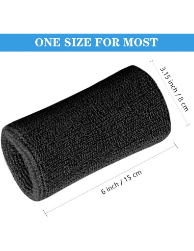 Banda de Sudor para Muñeca IMAGERIO 15 cm - Paquete de 4