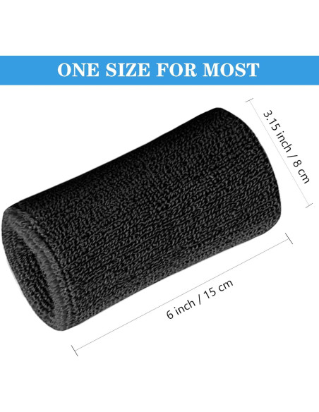 Banda de Sudor para Muñeca IMAGERIO 15 cm - Paquete de 4