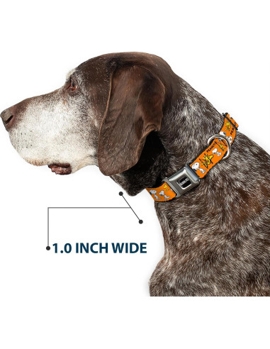 Collar para Perro Peanuts Buckle-Down 24.1-33 cm Naranja
