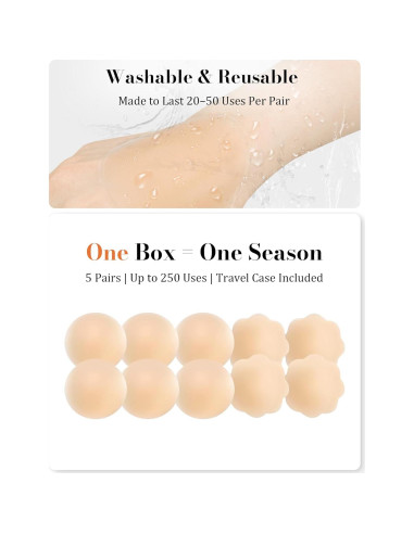 Cubrepezones Reutilizables VOCH GALA Silicona Hipoalergénica