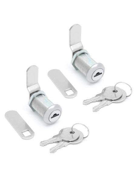 Cerradura de Cámara de Gabinete Qjaiune 2 Paquete Niquelado