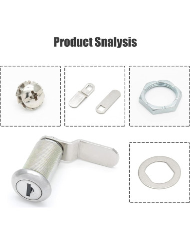 Cerradura de Cámara de Gabinete Qjaiune 2 Paquete Niquelado