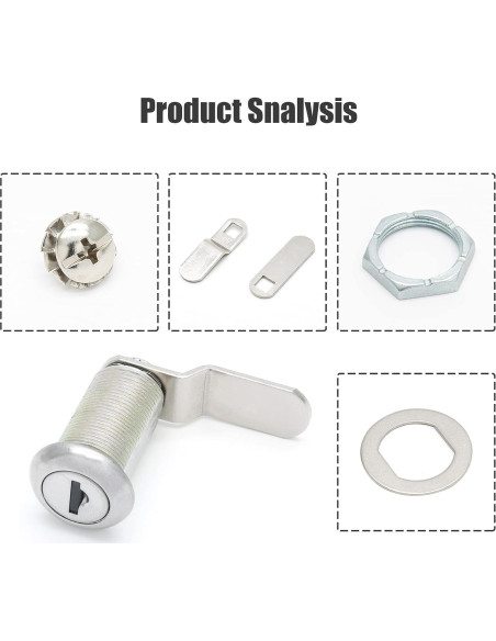 Cerradura de Cámara de Gabinete Qjaiune 2 Paquete Niquelado